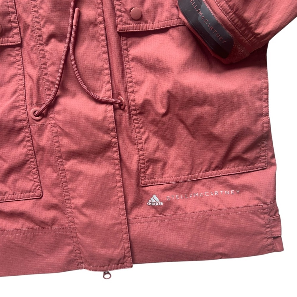 Adidas Stella McCartney Run ULT Jacket Windbreaker Clay Red size medium full zip - Picture 4 of 12